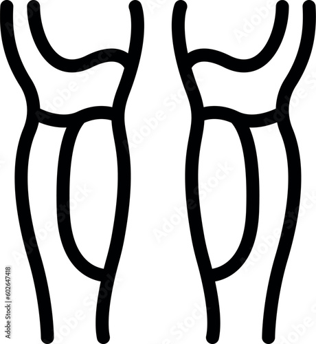 Legs muscle icon outline vector. Body muscle. Power man