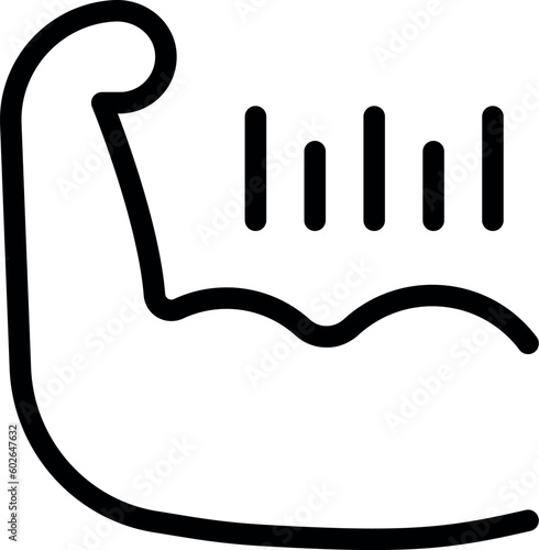 Biceps icon outline vector. Power gym. Athlete gym