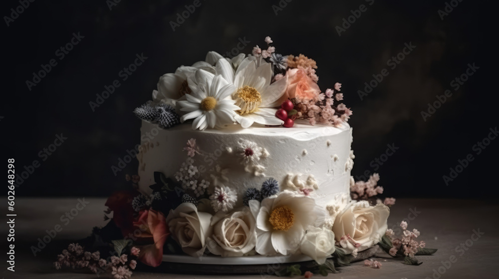 Elegant Wedding Cake. A beautifully themed masterpiece, isolated on an empty background with ample copy space. Celebrate your special day with this confectionery delight. AI Generative Elegant Wedding Cake. A beautifully themed masterpiece, isolated on an empty background with ample copy space. Celebrate your special day with this confectionery delight. AI Generative