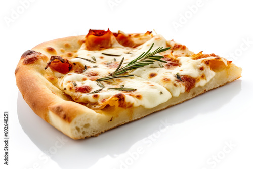 Pizza bianca - pizza without tomato sauce, usually with olive oil and cheese. Generative AI.