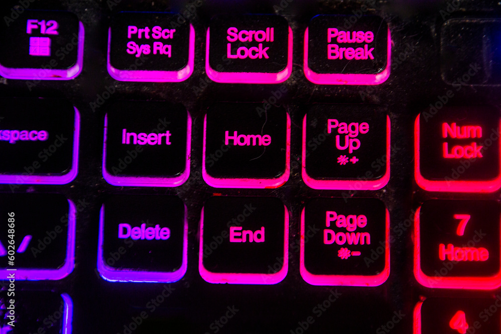 Colorful keyboard close-up	
