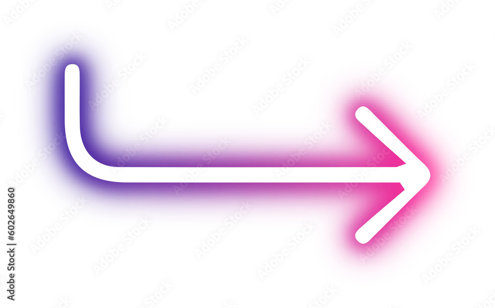 Fototapeta premium Set of Arrow neon