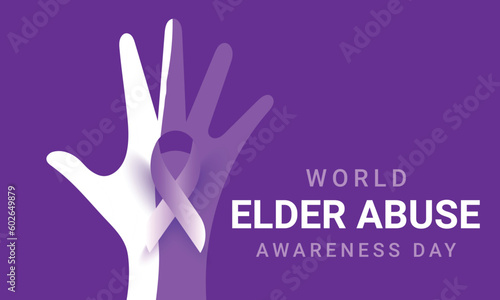 World Elder abuse awareness day. background, banner, card, poster, template. Vector illustration.