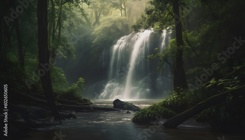 Stunning waterfall in the jungle