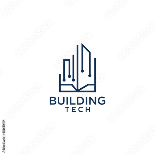 Building Tech logo design architecture inspiration 