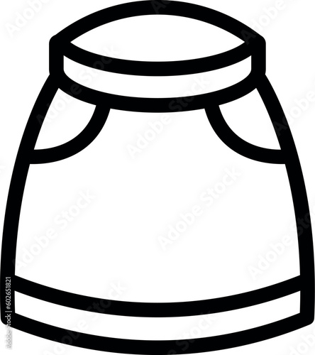 Skirt style icon outline vector. Fabric clothing. Fashion casual