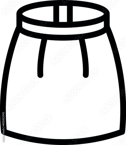 Women skirt icon outline vector. Wear front. Style clothes