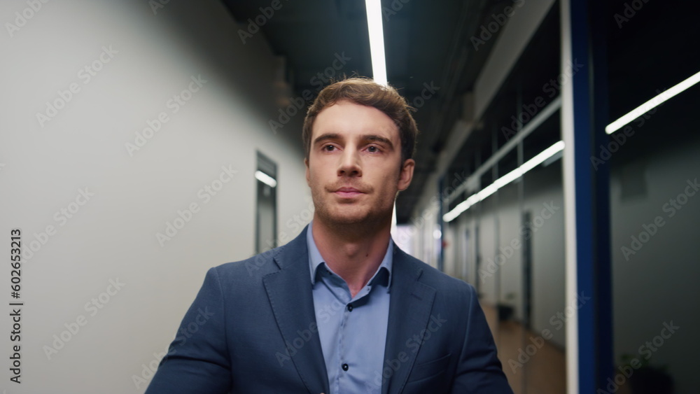 custom made wallpaper toronto digitalConfident manager going office hallway closeup. Successful lawyer executive