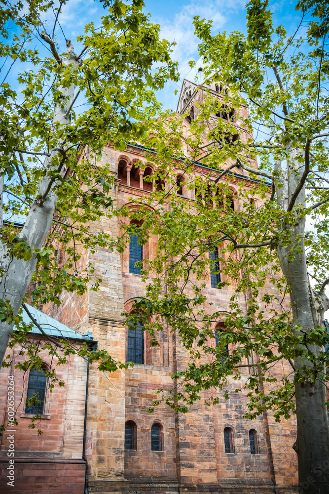 Obraz premium The Imperial Cathedral of Speyer, Germany, a Romanesque Roman Catholic cathedral