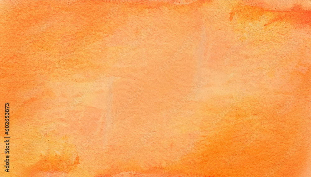 abstract orange background, Orange background with a watercolor texture. Orange Watercolor paper texture - Generative Ai