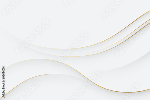 Elegant white background with golden lines
