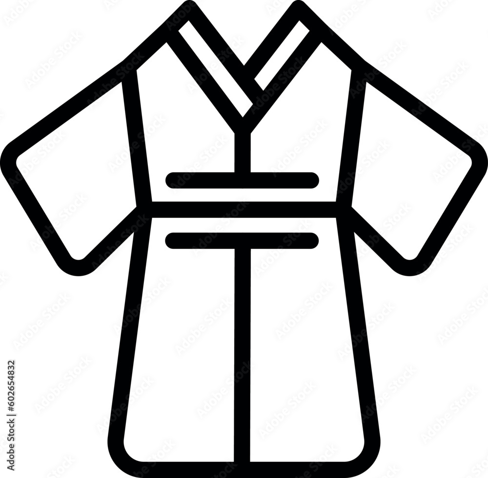 Textile kimono icon outline vector. Fashion woman. Cotton model Textile kimono icon outline vector. Fashion woman. Cotton model