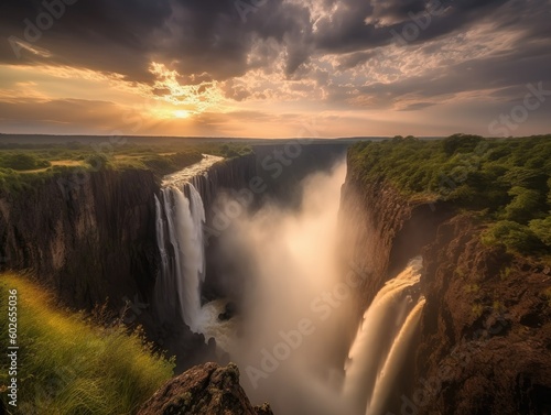 Victoria Falls: Power and Beauty - AI Generated