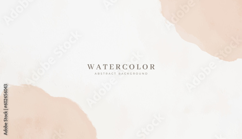 Abstract horizontal watercolor background. Neutral light colored empty space background illustration