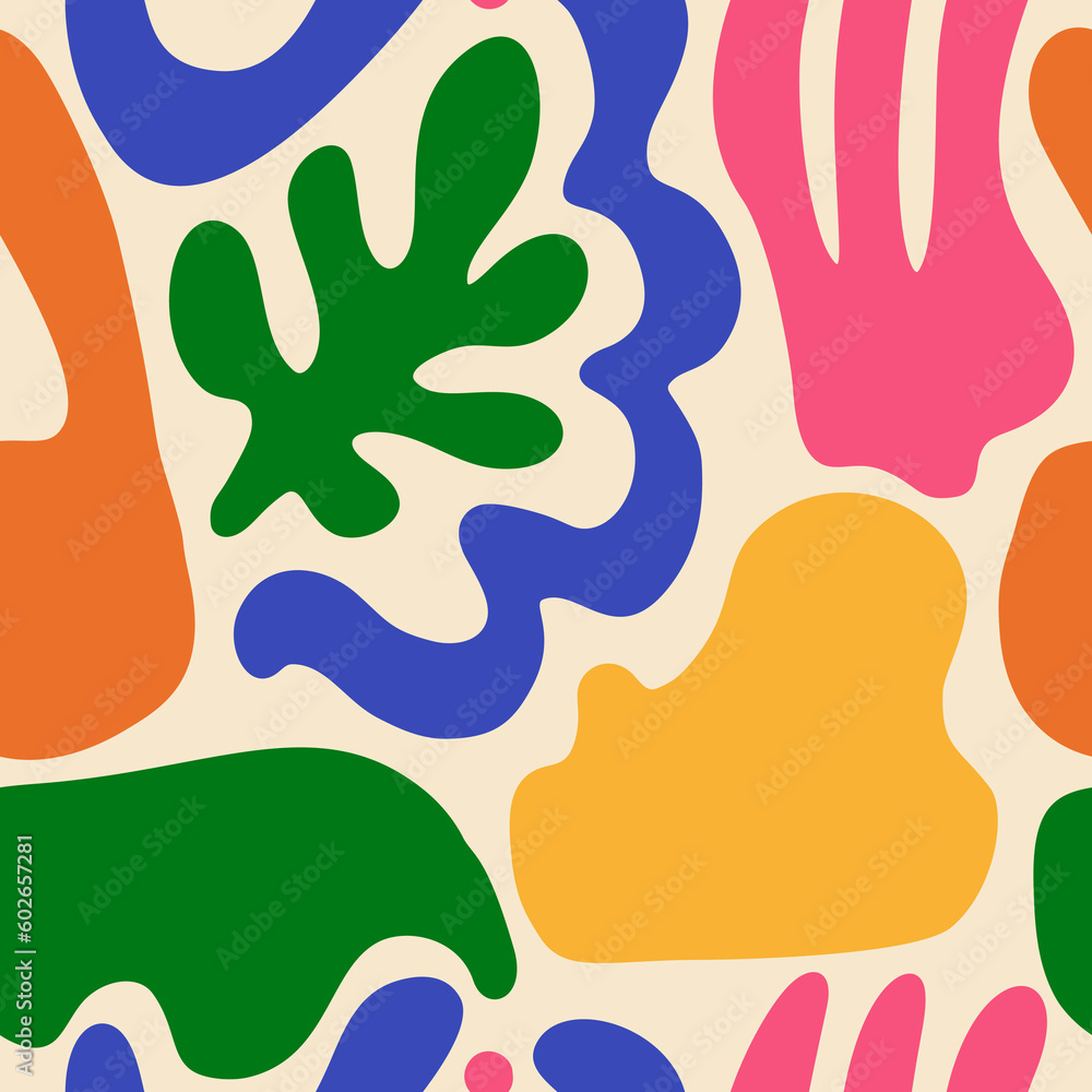 Obraz premium Abstract Trendy Modern Shapes Vector Seamless Pattern