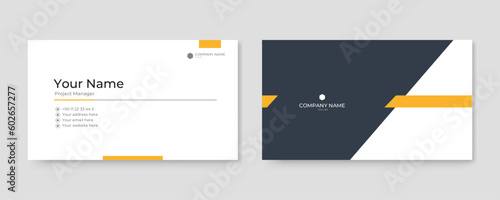 Professional elegant white modern creative business card. Simple clean template vector design