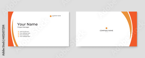 Modern business card design in professional style