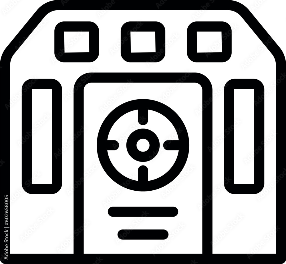 Bunker icon outline vector. Bomb shelter. War room Bunker icon outline vector. Bomb shelter. War room