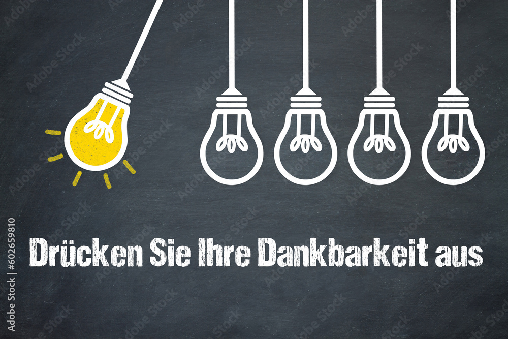 Fototapeta premium Drücken Sie Ihre Dankbarkeit aus 