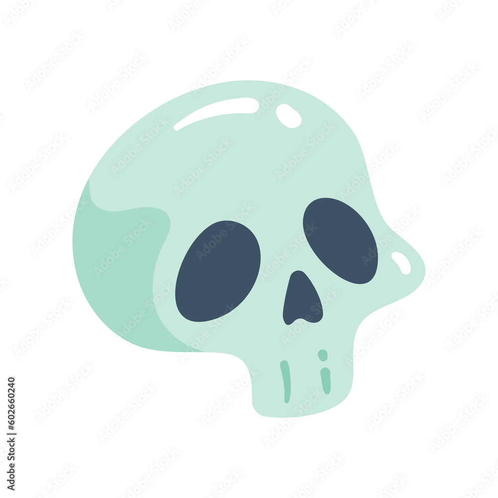 dead man skull cartoon halloween night horror