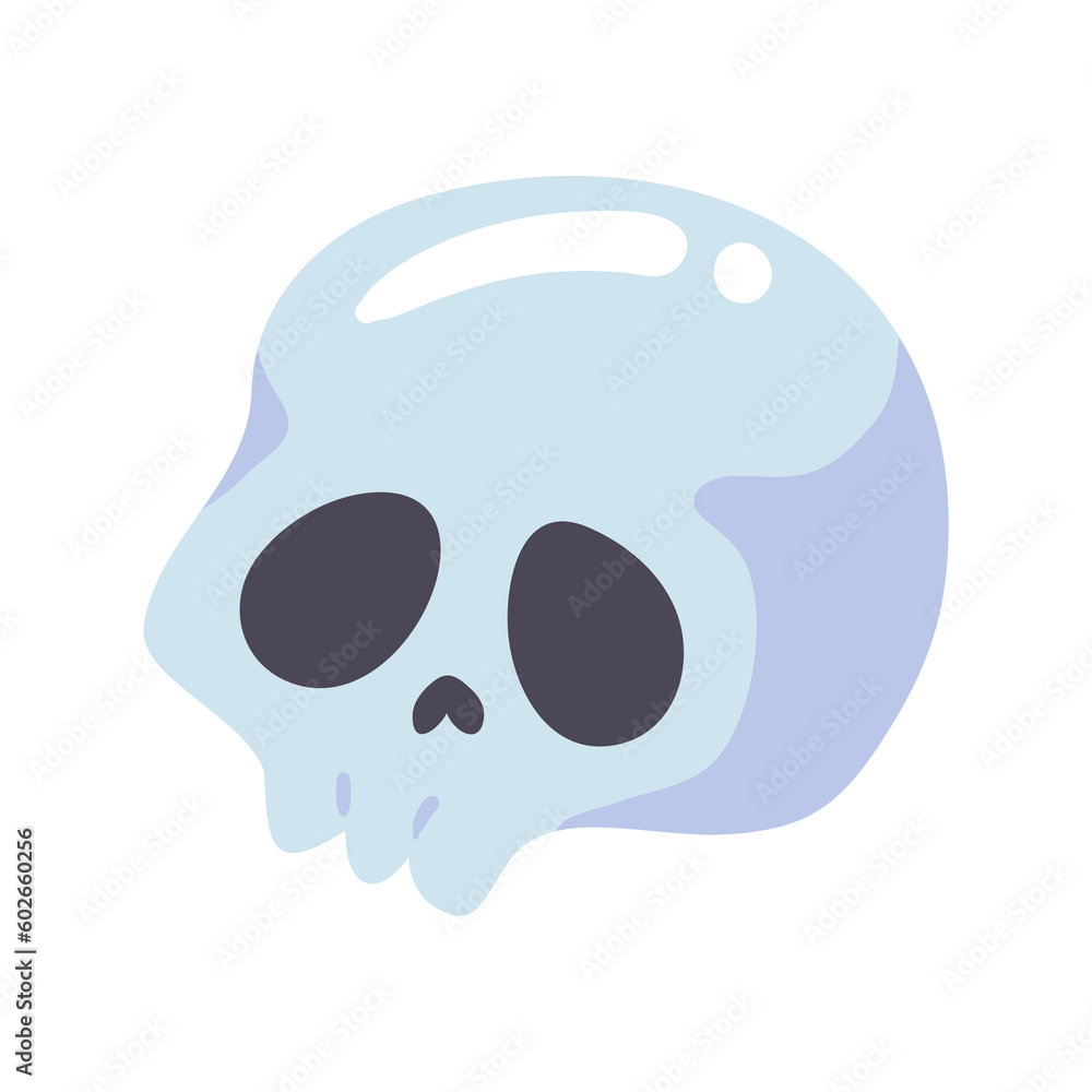 Fototapeta premium dead man skull cartoon halloween night horror