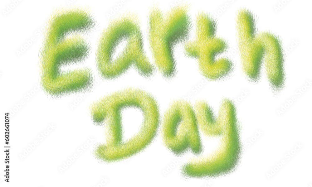 Green furry-textured typography spelling Green furry-textured typography spelling