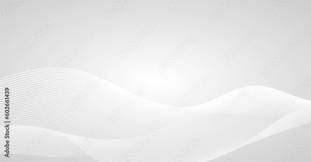 White wave modern background. Abstract wavy background with white flowing lines. Grey and white smooth gradient background. Vector illustration White wave modern background. Abstract wavy background with white flowing lines. Grey and white smooth gradient background. Vector illustration