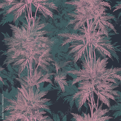 Seamless Colorful Marijuana Pattern.

Seamless pattern of marijuanas in colorful style. Add color to your digital project with our pattern!
