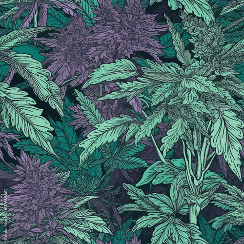 Seamless Colorful Marijuana Pattern.

Seamless pattern of marijuanas in colorful style. Add color to your digital project with our pattern!