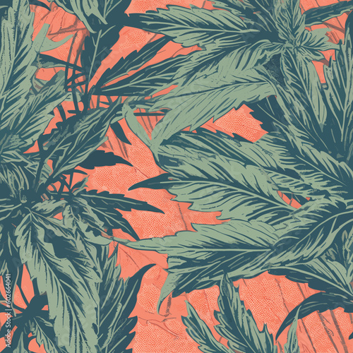 Seamless Colorful Marijuana Pattern.

Seamless pattern of marijuanas in colorful style. Add color to your digital project with our pattern!