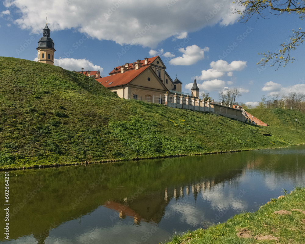 Fototapeta premium Nesvizh Castle is a palace and castle complex located in the city of Nesvizh in the Minsk region of Belarus