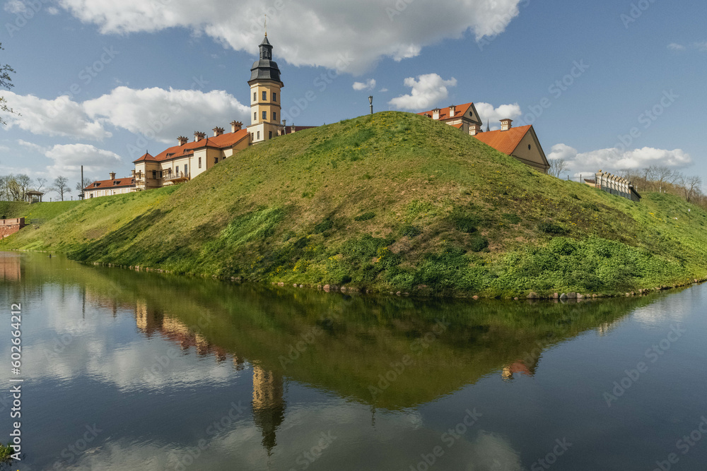 Fototapeta premium Nesvizh Castle is a palace and castle complex located in the city of Nesvizh in the Minsk region of Belarus