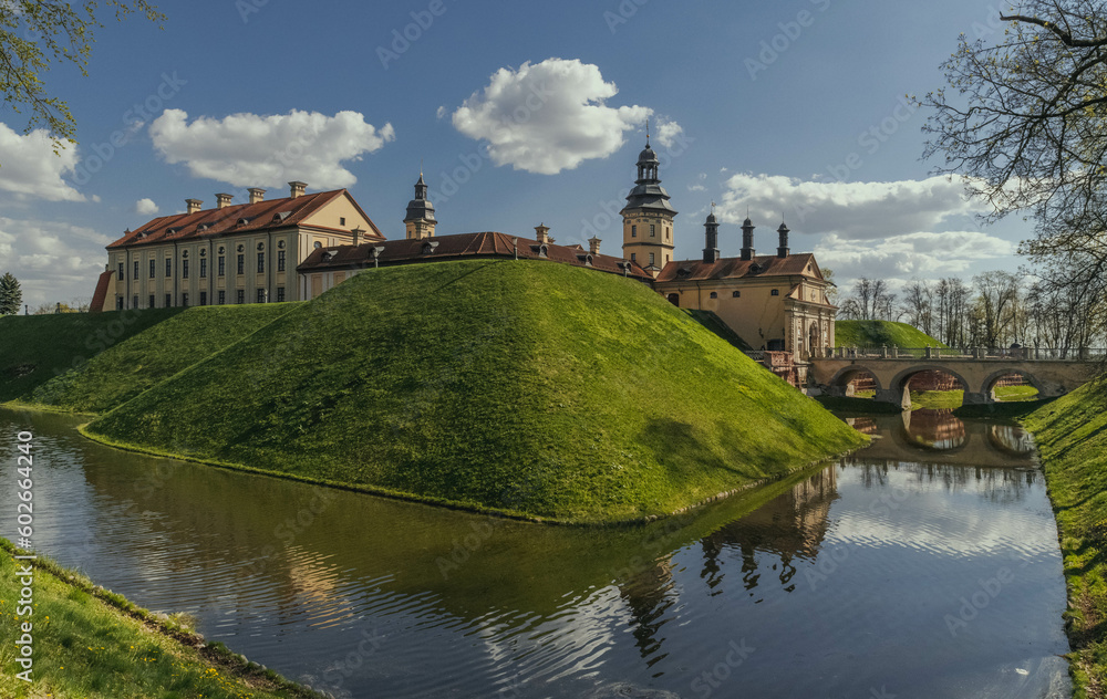 Naklejka premium Nesvizh Castle is a palace and castle complex located in the city of Nesvizh in the Minsk region of Belarus