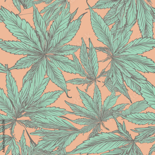 Seamless Colorful Marijuana Pattern.

Seamless pattern of marijuanas in colorful style. Add color to your digital project with our pattern!