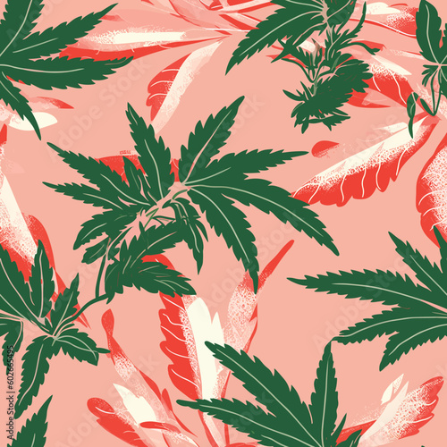 Seamless Colorful Marijuana Pattern.

Seamless pattern of marijuanas in colorful style. Add color to your digital project with our pattern!