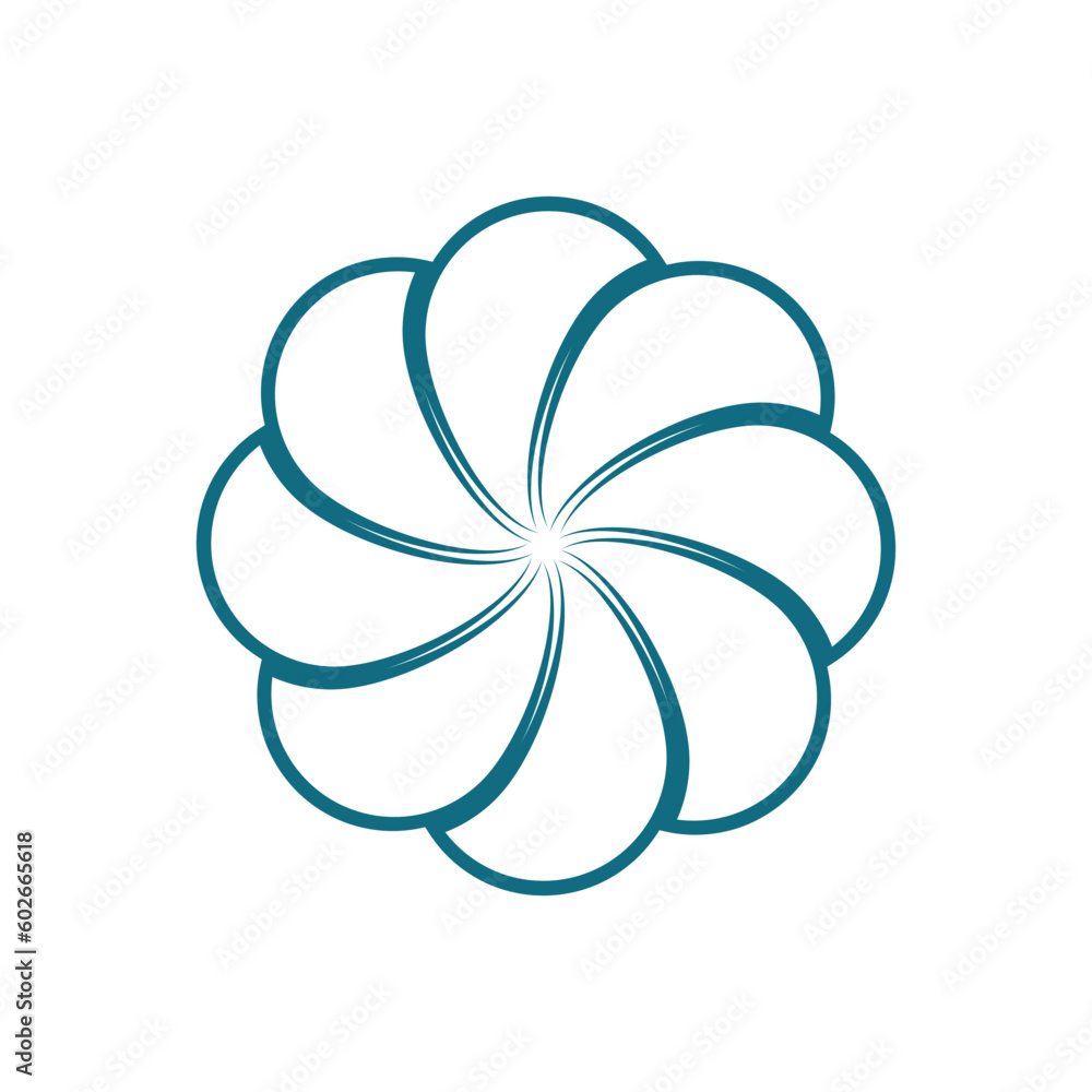 Clover leaf logo illustration vector flat design Clover leaf logo illustration vector flat design