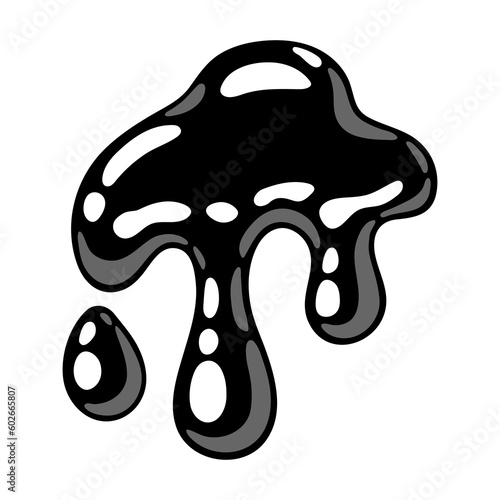 Dripping flowing slime. Toxic mucus smudges drips. Leaking paint streak.