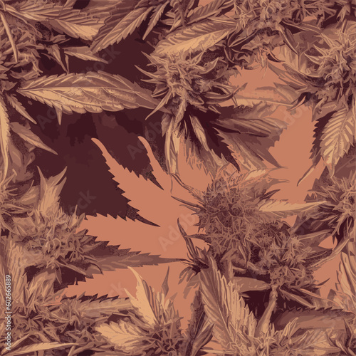 Seamless Colorful Marijuana Pattern.

Seamless pattern of marijuanas in colorful style. Add color to your digital project with our pattern!