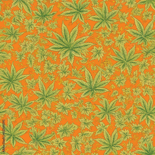 Seamless Colorful Marijuana Pattern.

Seamless pattern of marijuanas in colorful style. Add color to your digital project with our pattern!