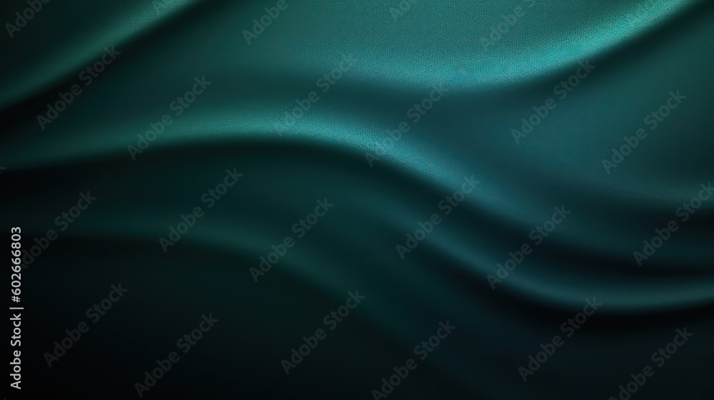 Black blue green abstract background. Gradient. Petrol color. Dark matte background with space for design. Toned fabric surface. Template. Empty