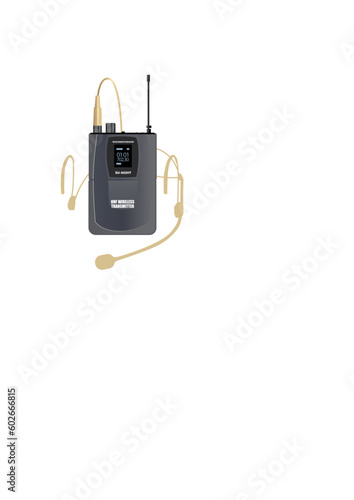 Microphone System with Cordless Handheld Lavalier Headset Mics