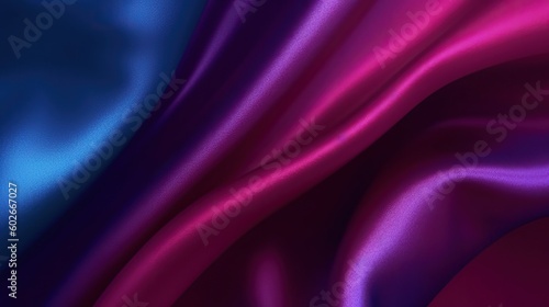 Black blue violet purple maroon red magenta silk satin. Color gradient. Colorful abstract background. Drapery, curtain. Soft folds. Shiny fabric. Glow glitter neon electric light metallic. Line stripe