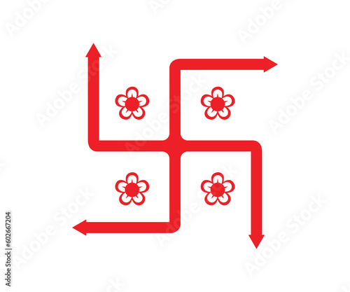 Swastik icon design vector template