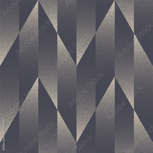 Motley Checkered Zigzag Structure Seamless Pattern Vector Abstract Background. Old Fashioned Retro Textile Design Repetitive Geometric Abstraction. Chevron Print Halftone Endless Art Illustration