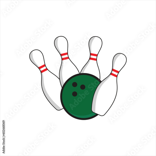 Bowling Game Concept Vector