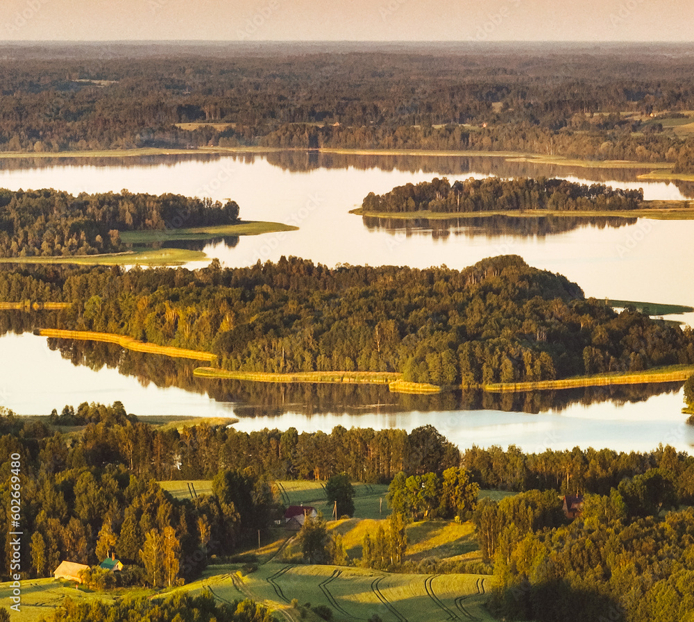 Sunset time bay lake Siver Nature of Latvia, Latgale. Sunset time bay lake Siver Nature of Latvia, Latgale.