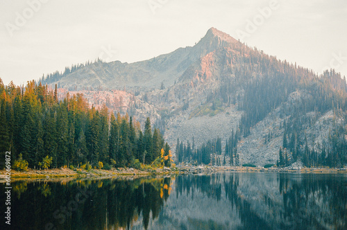 louie lake in the fall on 35mm