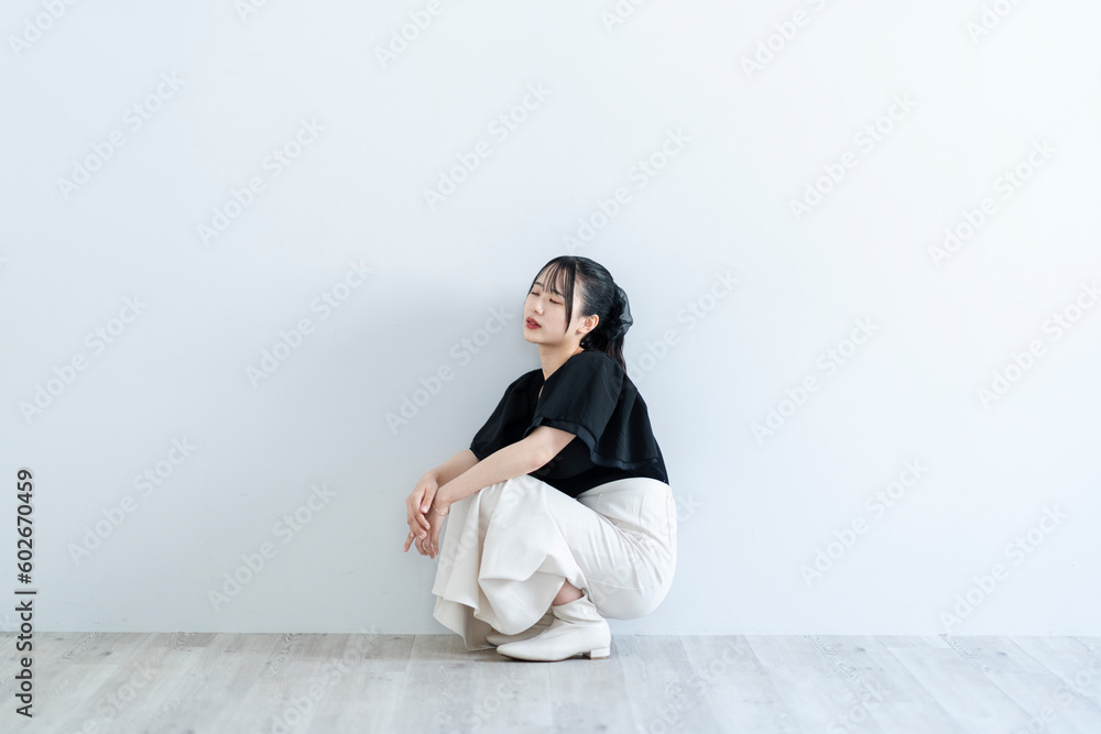 爽やかな若い女性 爽やかな若い女性