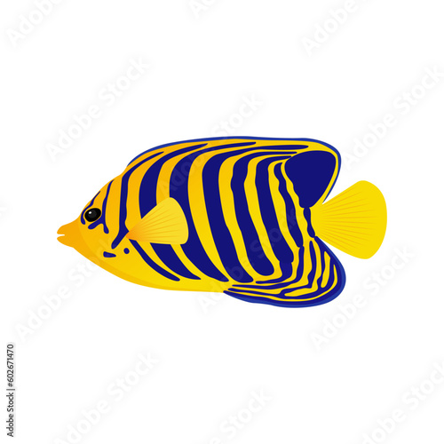Sea fish vector icons. Ocean animal. Exotic marine fauna. Vector illustration