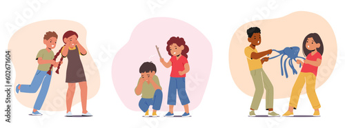 Screaming, Tantrums, Hitting, Defiance Scenes Of Children's Bad Behavior who need Discipline, Communication